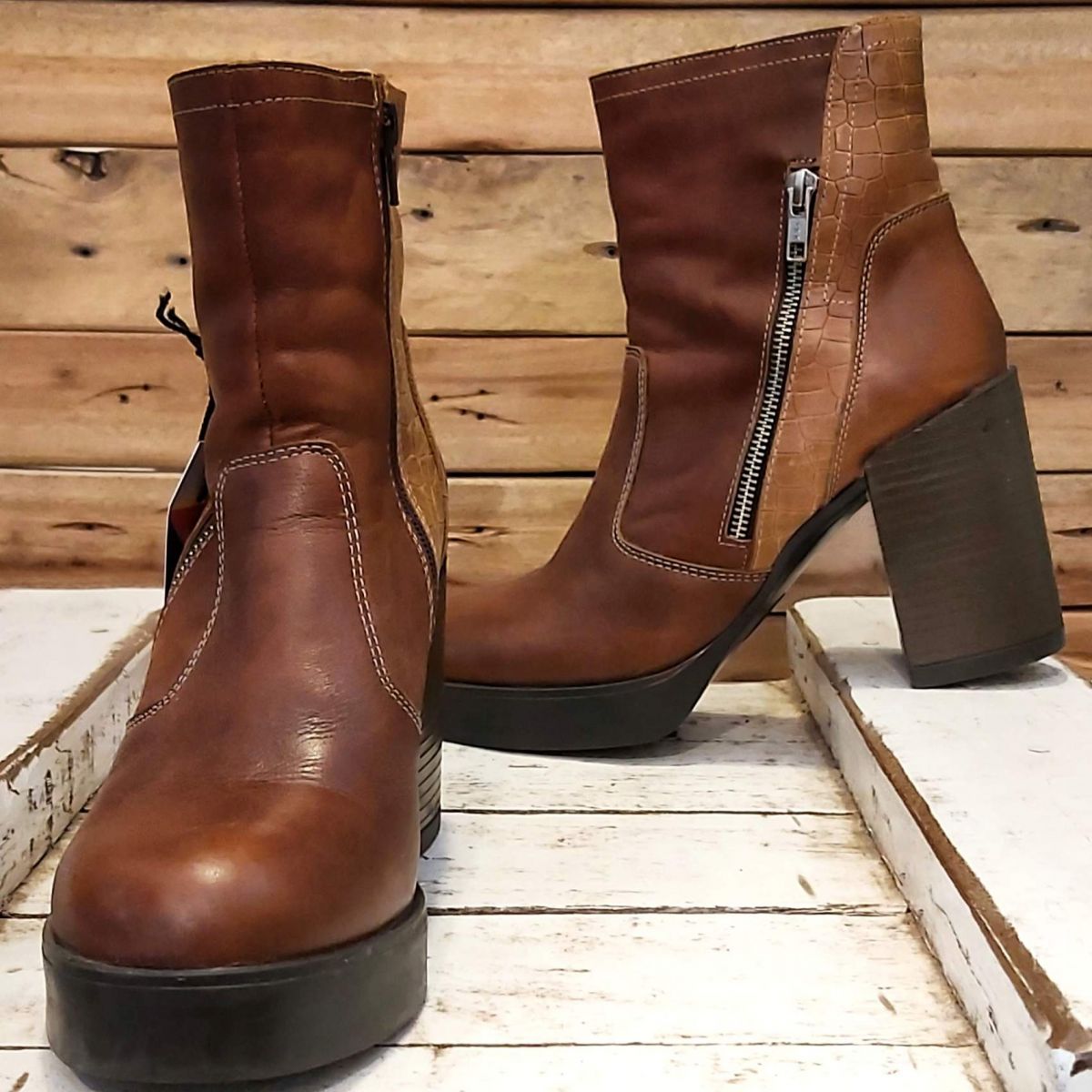 Botas De Cuero Con Gomas Marrón - 16 produtos con hasta 53.0% OFF - Jak\u0026Jil